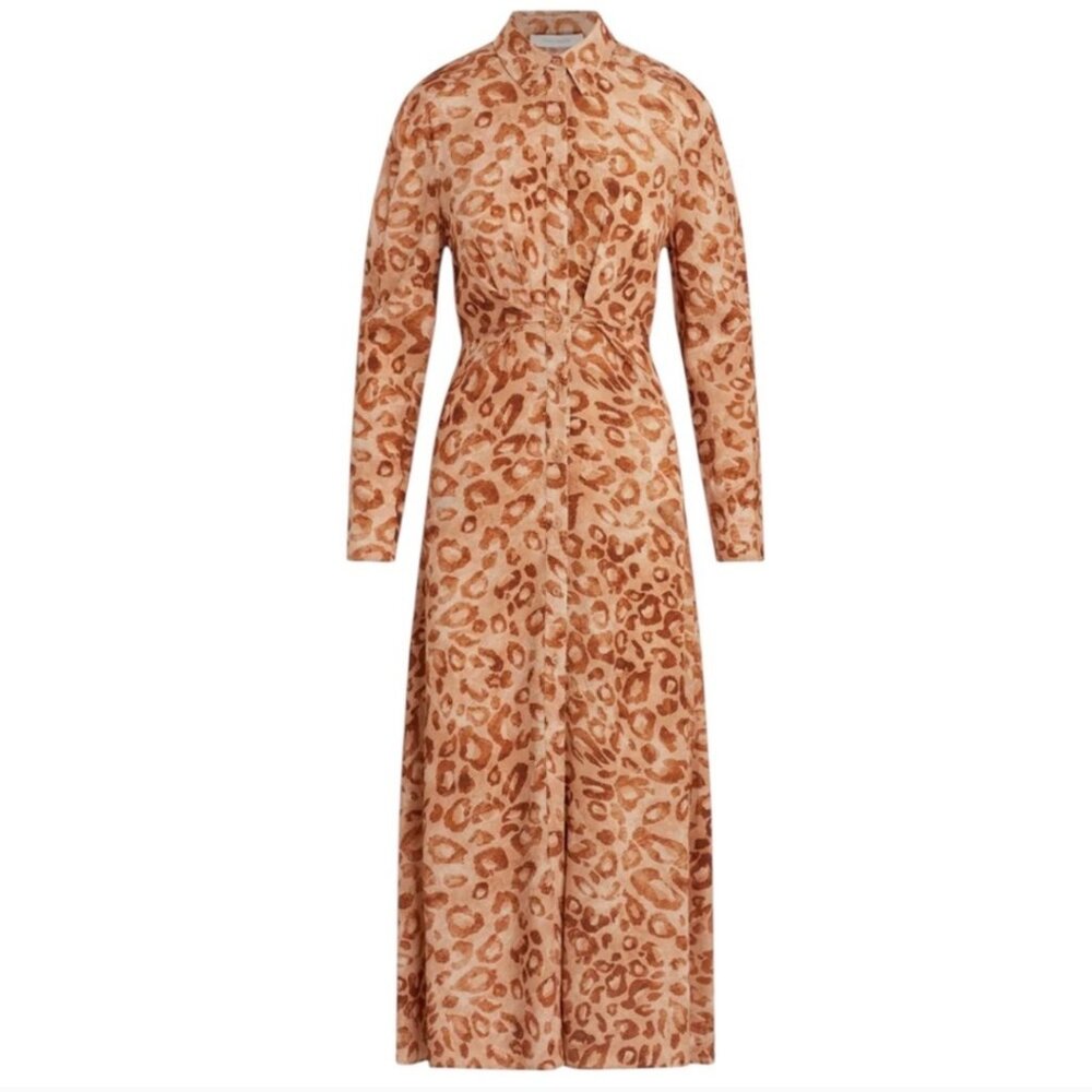 NWT Favorite Daughter Icon Dress Leo Vibes Button Down Long Sleeve Dress Size 12